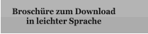 Broschüre zum Download in leichter Sprache
