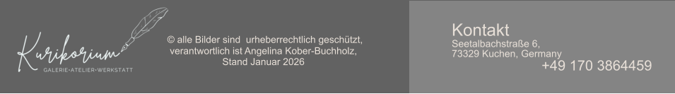 © alle Bilder sind  urheberrechtlich geschützt,  verantwortlich ist Angelina Kober-Buchholz,  Stand Januar 2026 Kontakt Seetalbachstraße 6, 73329 Kuchen, Germany +49 170 3864459